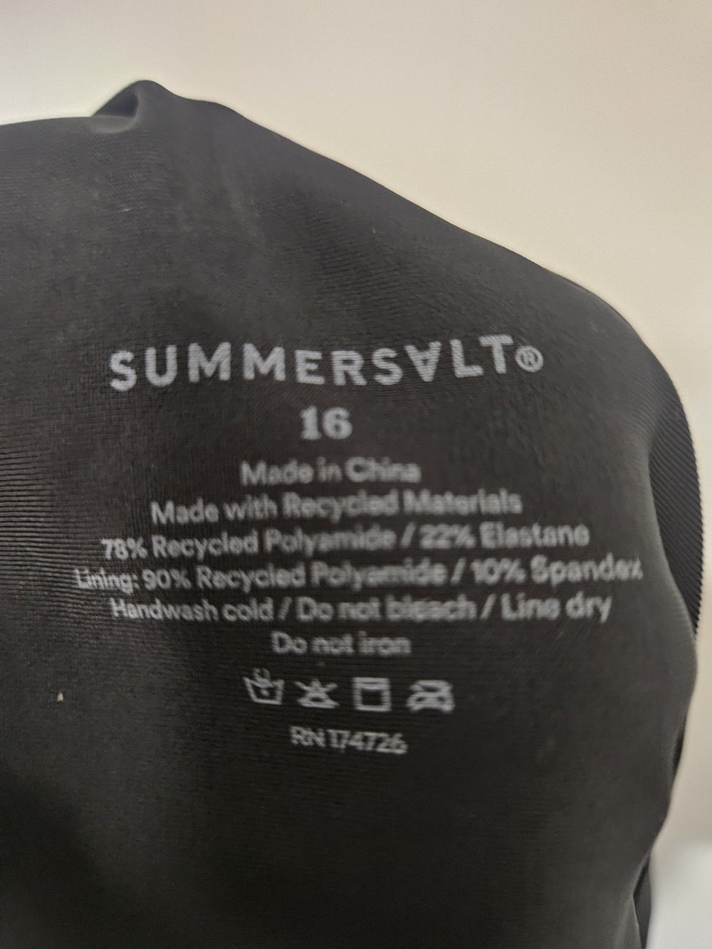 NWT Summersalt The Bow-Shoulder Ruched Sidestroke - Picture 5 of 5